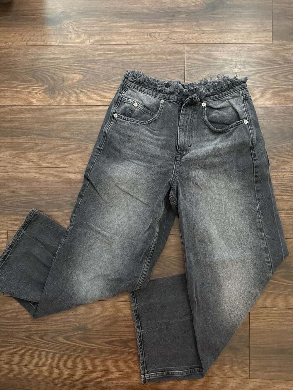 BDG Black Raw Hem Jaya Baggy Jeans Size 27in - Picture 3 of 9